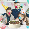 Minecraft cake topper edible wafer round 20 cm premium 0.6mm, 1pc.