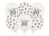 Luftballons 30 cm, 30. Geburtstagsset, Pastell Off-White