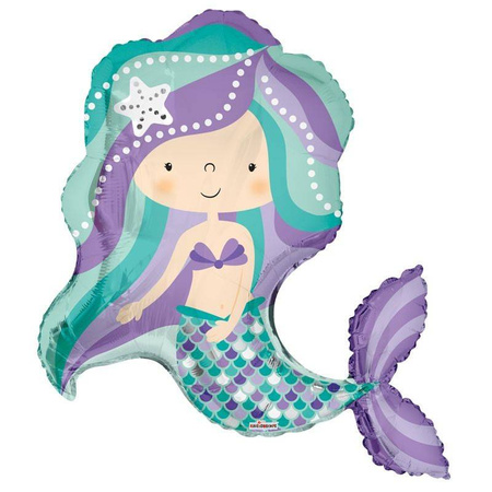 Foil balloon mermaid mermaid, 92 cm