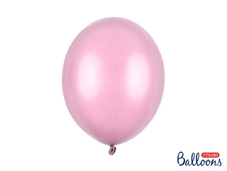 Strong Ballons, metallisch rosa, 30cm, 10 Stk.