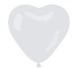 Latex Heart Balloons Pastel White 15cm 100 pcs