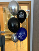 Geburtstagsballons Happy Birthday, navy blue mix, 30cm, 10 Stk.