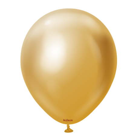 Latex Balloons Kalisan Mirror Gold, 30cm, 50pcs.