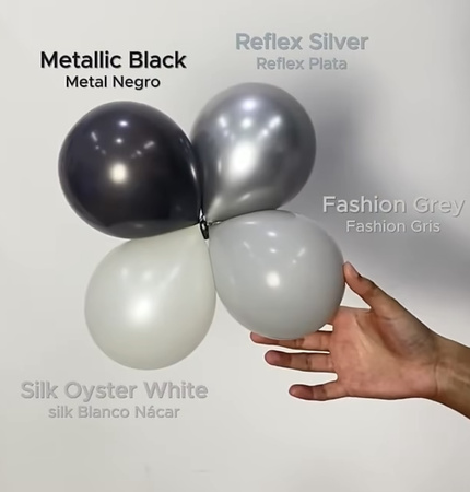 Sempertex Latexballons Silk Oyster White, 30 cm, 50 Stk.