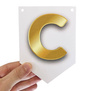 Personalisiertes Flaggenbanner FREE WORD, Gold