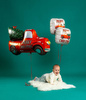 Folienballon, Weihnachtsauto, Frohe Weihnachten mit Baum, 104 cm
