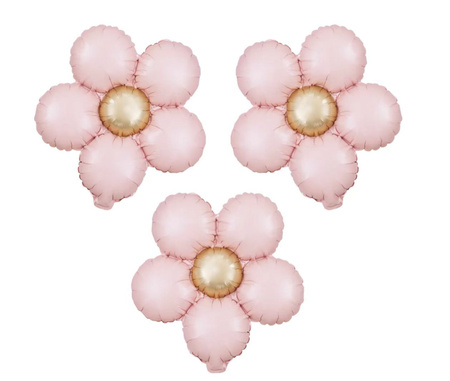 Folienballon Rosa Gänseblümchen 51x43 cm 3 Stk