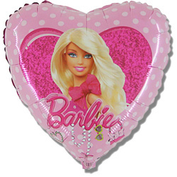 Foil balloon heart Barbie 46 cm