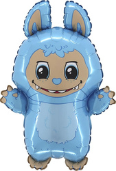 Grabo Foil Balloon Blue labubu Blue 61 cm