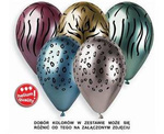Chrome Luftballons Safari-Tiermuster, 33cm, 5 Stk.
