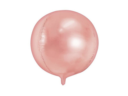 Foil balloon ball, 40cm, pink gold