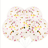 Balloons with pink and gold confetti, 30 cm, 4 pcs