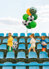 Folienballon, Fußball, Farbmix, 35 cm