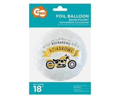 Round foil balloon, dear grandfather 46 cm