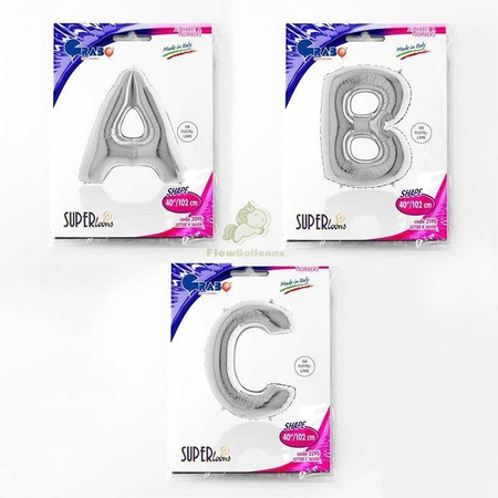 The foil balloon letter 40 "L silver