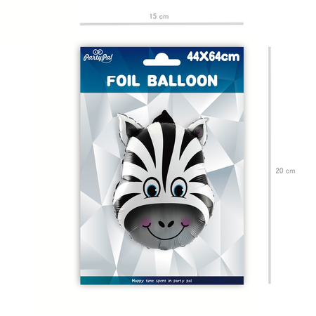 Folienballon Zebra, 44 cm x 64 cm