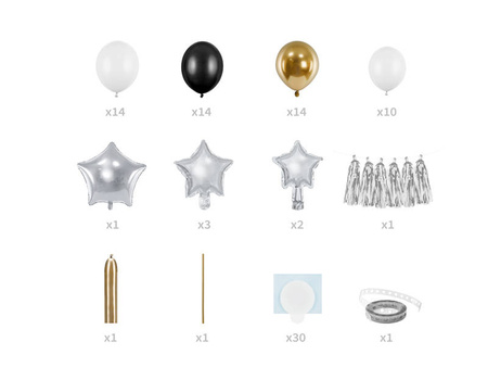 Balloon garland - Mix stars, 167x135 cm