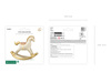 Foil Balloon Rocking Horse – Gold-Cream, 118x104 cm