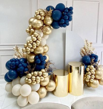 Latex balloons Chrome golden, 30cm, 50 pcs