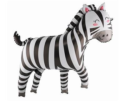 Zebra foil balloon, 80 x 78 cm,