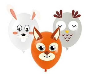 Forest Animals latex balloons, DIY do it yourself, 28cm, 5 pcs