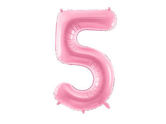 The number 5 Foil balloon, 86cm pink