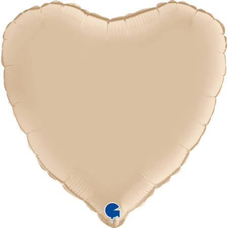 Foil Balloon - Satin cream heart 46 cm, Grabo