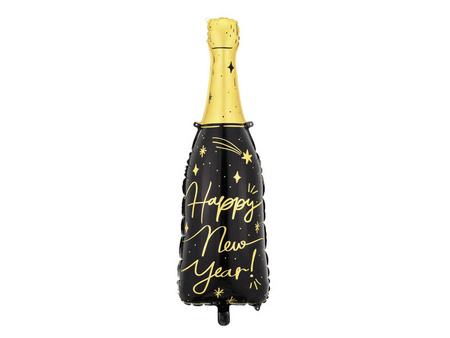 Foil balloon Happy New Year bottle, 39.5 x 98 cm