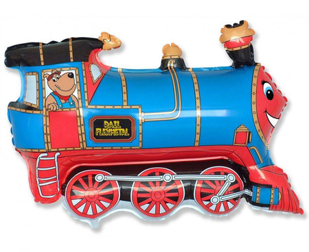 Foil Balloon Train, Blue Locomotive Engine, 70 cm