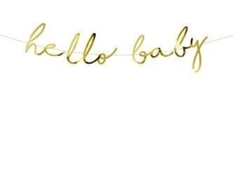 Banner Little Star - Hello Baby, gold, 18x70cm
