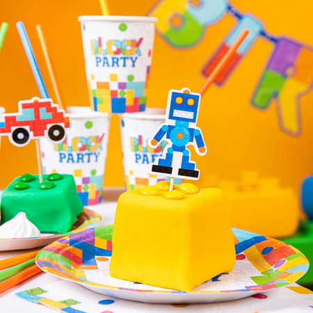 Cake toppers Klocki 5 pcs.