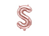 Foil balloon Letter S, 35cm, Rose Gold rose gold