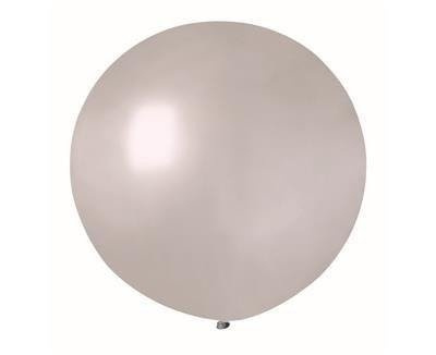 Balloon, metallic silver ball, 65 cm