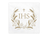 Napkins with a gold print, IHS, 33x33cm, 20 pcs