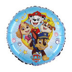 Foil balloon PSI patrol round blue 46 cm