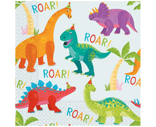 Paper napkins Dino Party, 33cm, 20 pcs.