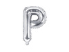 Foil balloon letter P, 35cm, silver