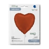 Foil Balloon - Satin Red Brick, heart 46 cm, Grabo