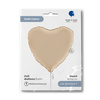 Foil Balloon - Satin cream heart 46 cm, Grabo