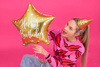 Foil balloon Happy Birthday! Golden star 40 cm