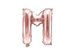 Folienballon Buchstabe M, 35cm, Rosegold