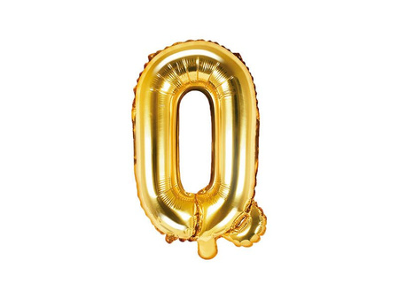 Foil balloon letter q Ó 35cm, gold