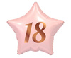 Foil Balloon, Pink Star 18th birthday, 44 cm