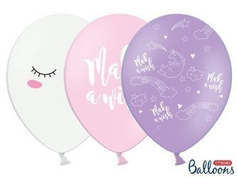 Balloons 30cm, unicorn, mix (1, Op. / 6 pcs.)