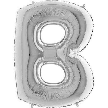 The foil balloon 40 letter 'B Silver