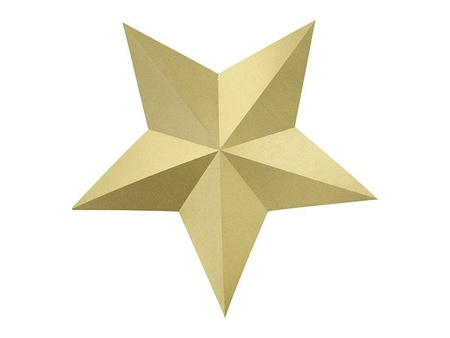 Decoration Star, Gold, different sizes, 6 pcs.