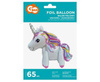 Foil balloon Folding unicorn 3D, 65cm