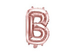 Folienballon Buchstabe B, 35cm, Rosegold