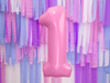 The number 1 Foil balloon, 86cm pink