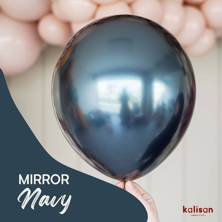 Latex Balloons Kalisan Mirror Navy, 30cm, 50 pcs.